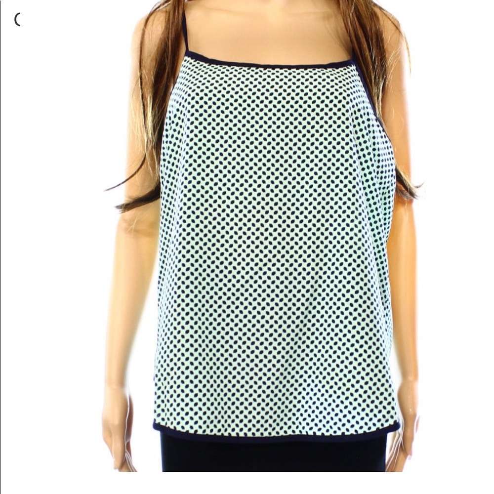 Collective Concepts Women's Green Polka Dot Tank